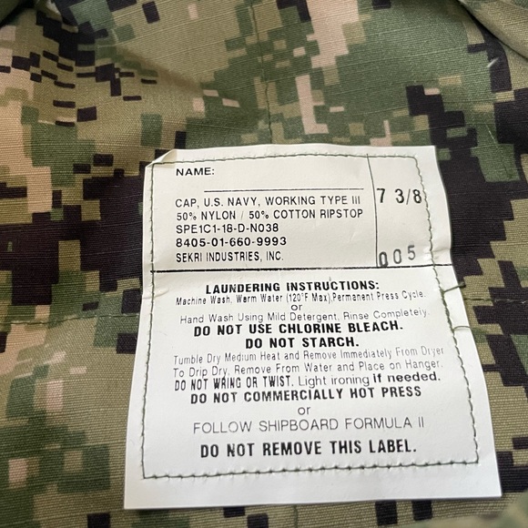 U.S. Navy Working Type III Cap - Picture 10 of 11